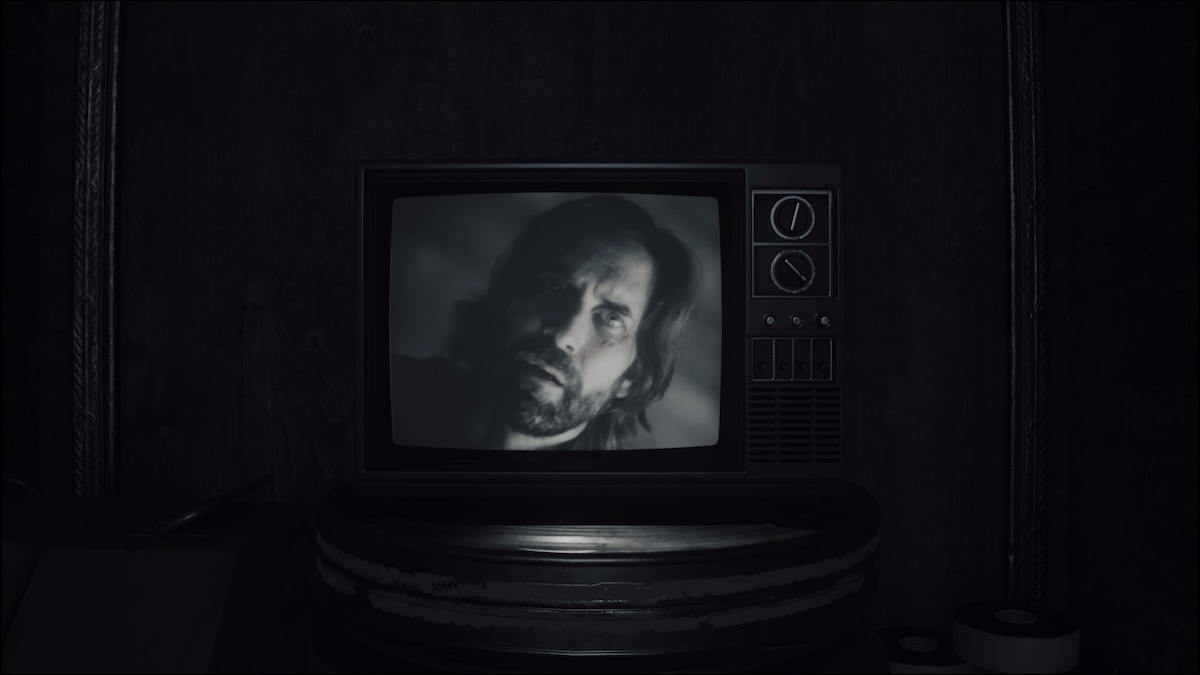 Alan Wake 2 in a television set.