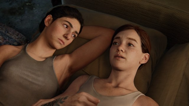 Ellie and Dina in The Last of Us Part 2. 