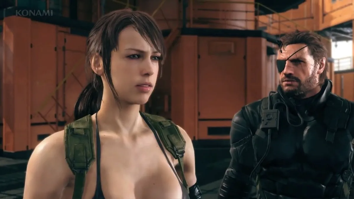 Quiet and Big Boss in Metal Gear Solid V.