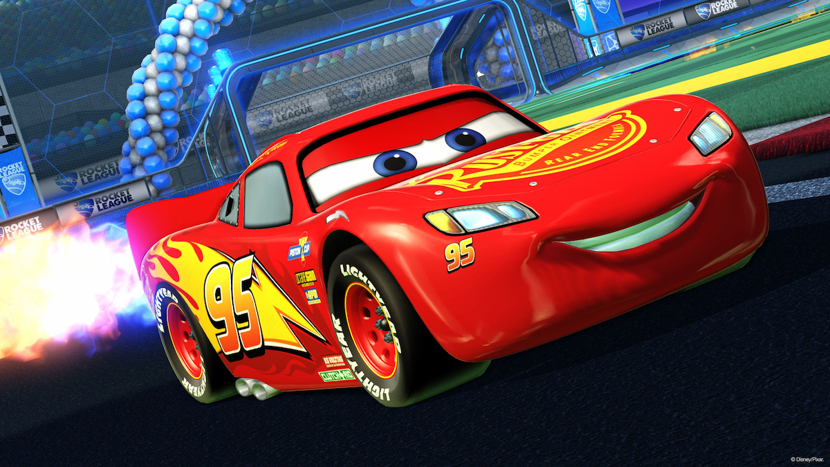 Lightning McQueen in Rocket League.