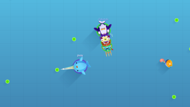Screenshot of Stabfish.io gameplay