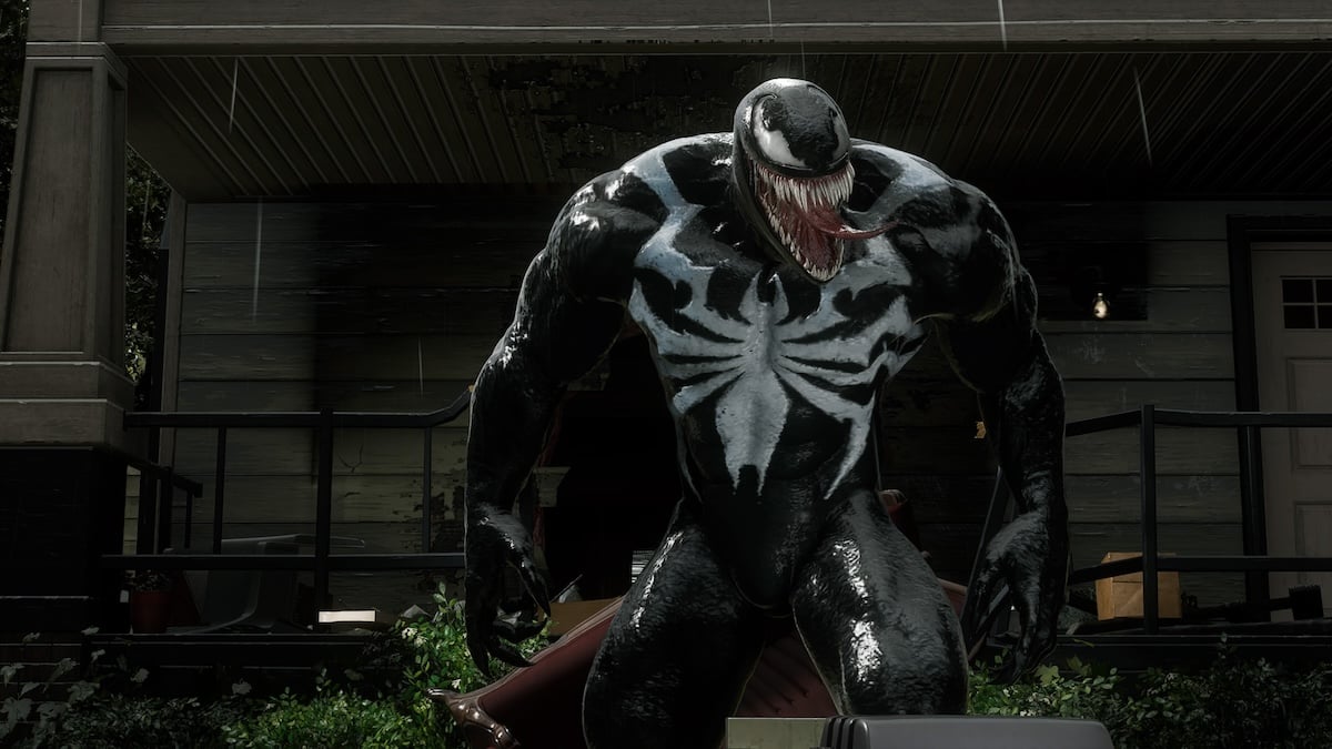 Venom in the rain in Spider-Man 2.