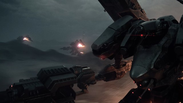 Mechs battling in the Armored Core VI story trailer