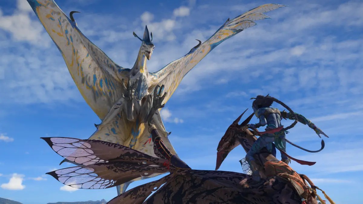 Na'vi engaged in battle in Avatar