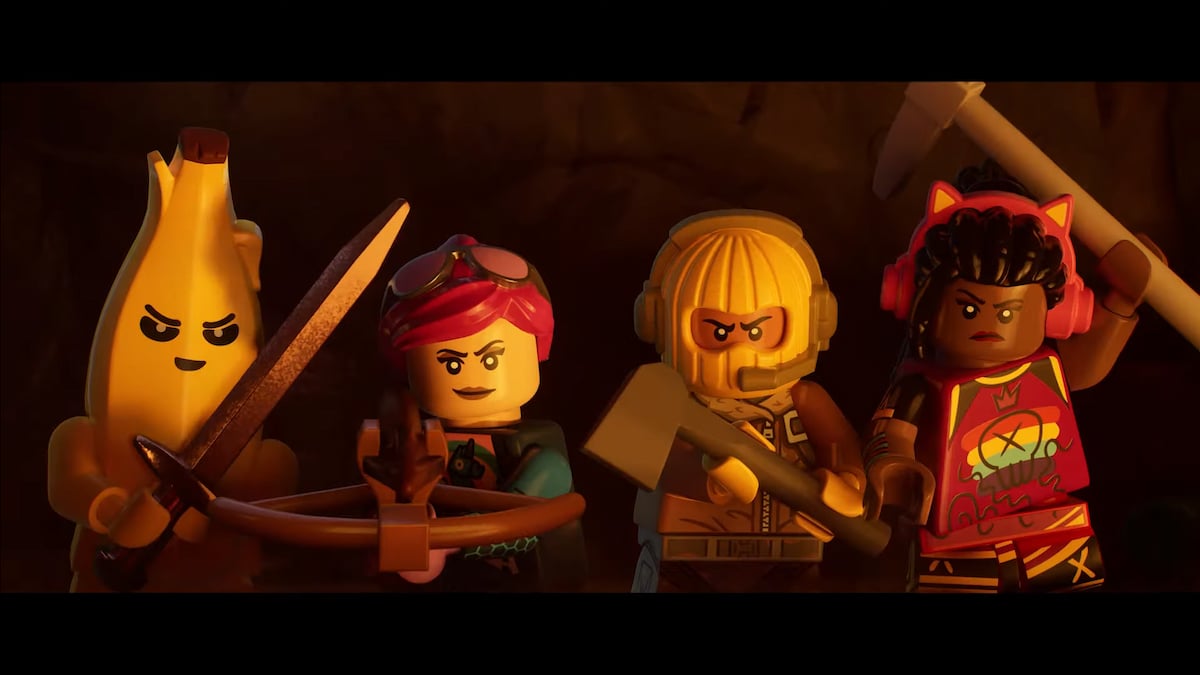 Lego Fortnite Cinematic Trailer Characters Read to Attack