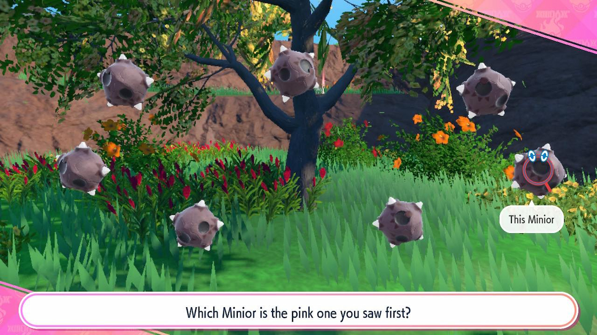 Which Minior is the pink one you saw first?
