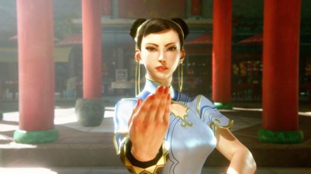 Chun Li as she appears, readying for battle, in Street Fighter VI ( 6 ) 