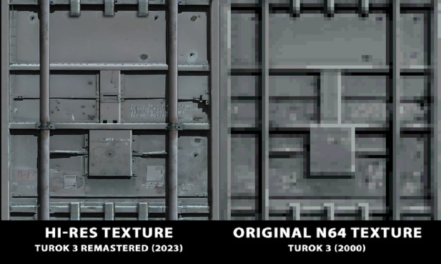 Turok 3 Remaster Comparison textures