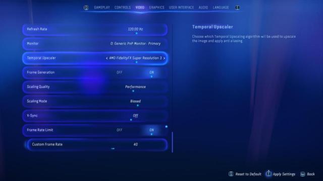 locking the frame rate in avatar frontiers of pandora