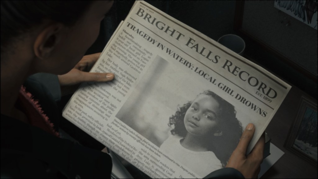 Newspaper in Alan Wake 2.