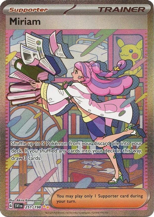 Miriam card in Pokemon TCG.