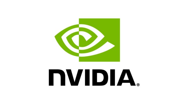 Nvidia logo on a white background.