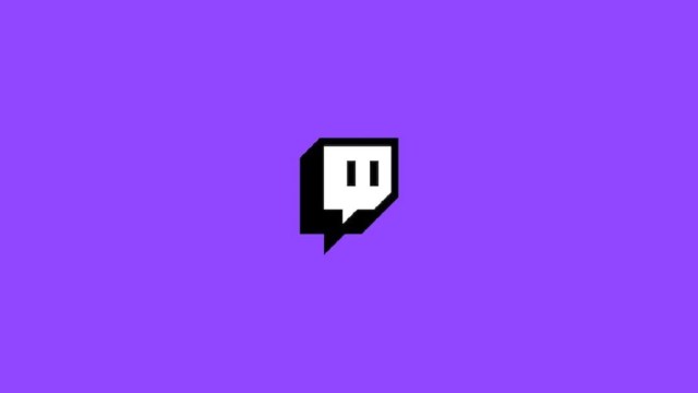 Das Twitch-Logo auf einem hellen, violetten Hintergrund.