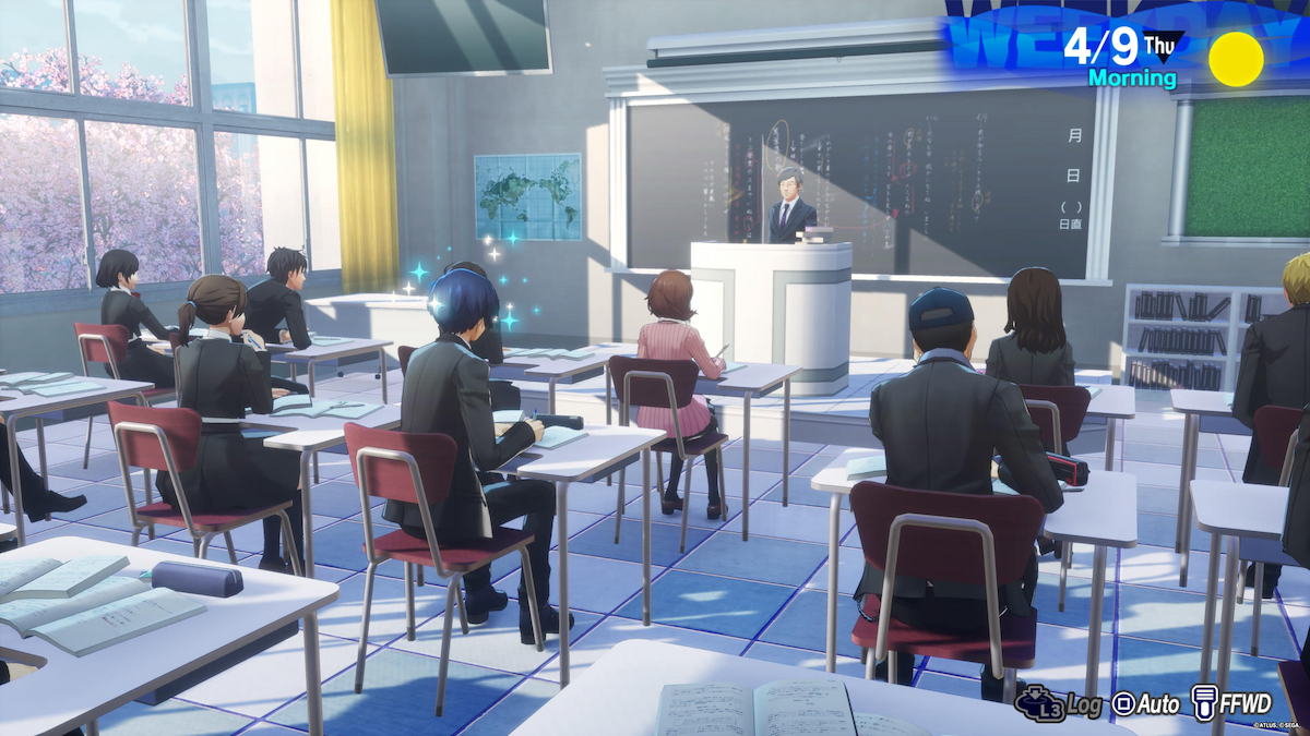 Staying awake in class in Persona 3 Reload