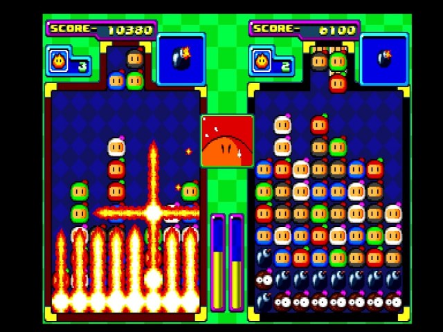 Explosionen von Bomberman-Panikbombern