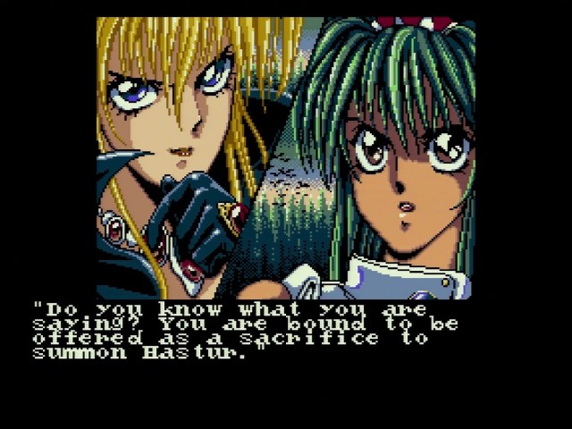 El Viento cutscene with Annet talking to Restiana about her stupid plan.