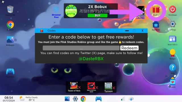 How to redeem codes in Streamer Life.
