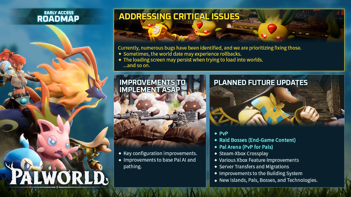 #Palworld Roadmap 2024, with PvP and extra #Palworld Roadmap 2024, with PvP and extra