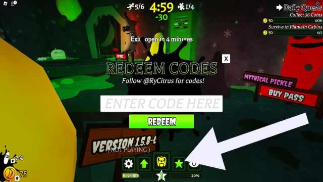 How to redeem codes in Banana Eats.