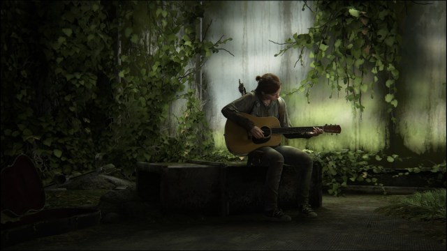 Элли играет на гитаре в The Last of Us Part 2.