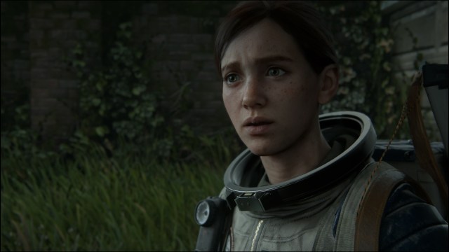 Ellie in a spacesuit in The Last of Us Part 2 Remastered. 