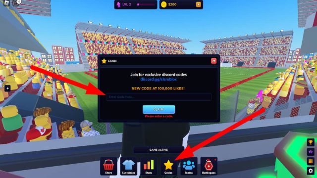 How to redeem codes in Super League Socer