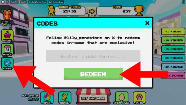 How to redeem Dance for UGC codes