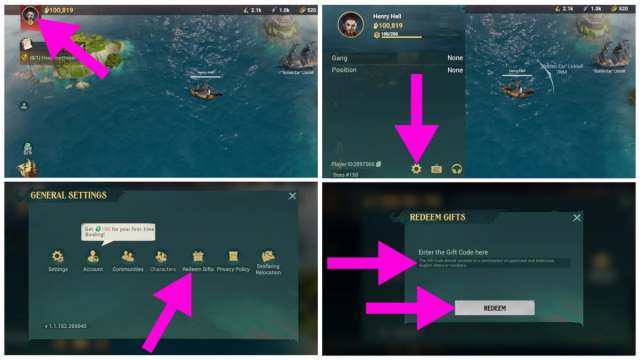 How to redeem Sea of Conquest: Pirate War codes