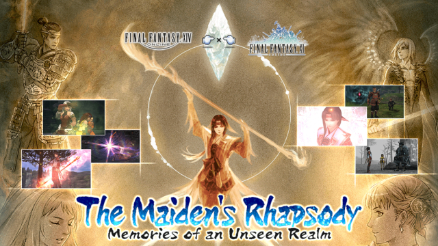 FFXIV and FFXI crossover key art for The Maiden's Rhapsody