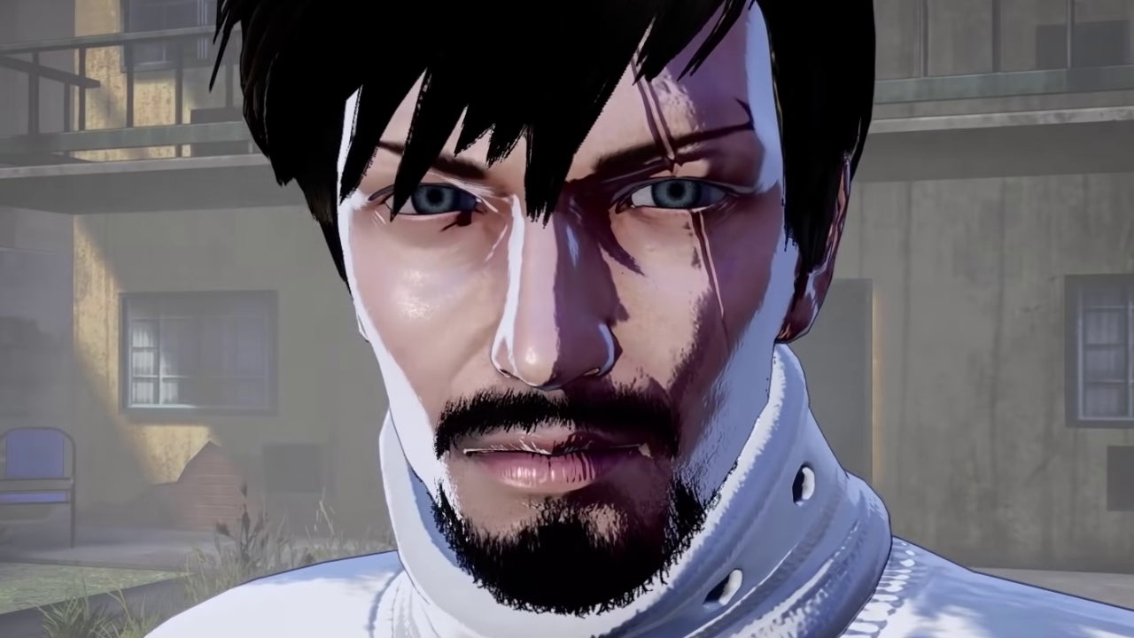Una mujer que empuña una katana de doble cara es responsable de la lesión en el cuello de Travis Touchdown Una mujer que empuña una katana de doble cara es responsable de la lesión en el cuello de Travis Touchdown
