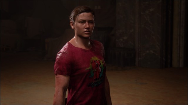 Эбби в розовой рубашке в The Last of Us Part 2 Remastered.