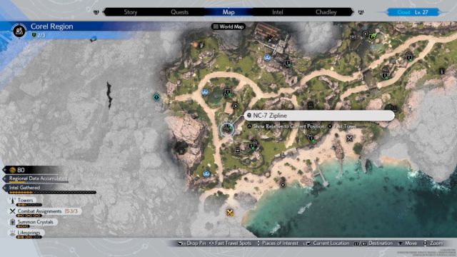 Final Fantasy 7 Rebirth NC-7 Zipline location