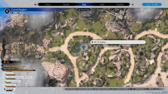 Final Fantasy 7 Rebirth NC-8 Zipline location