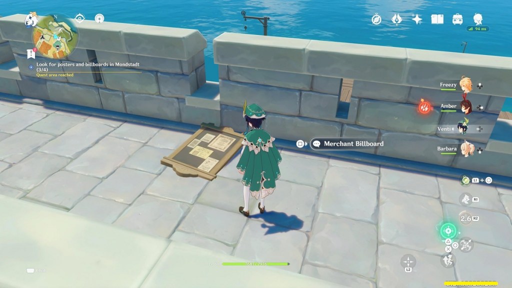 Genshin Impact billboard location Mondstadt