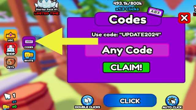 How to redeem codes in Click for UGC