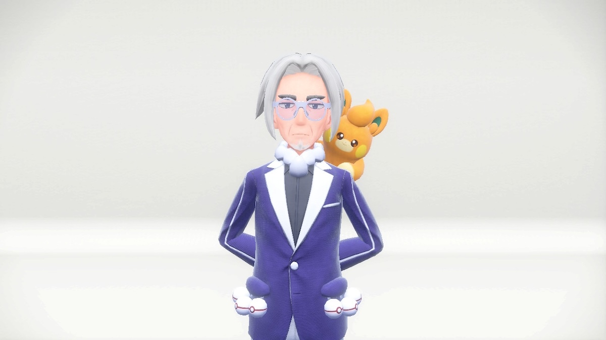 Pokemon professor and Pawmi.