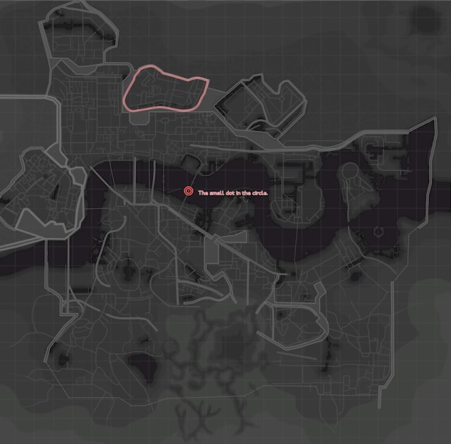 Screenshot von Fallout London mit der Karte des Gebiets.
