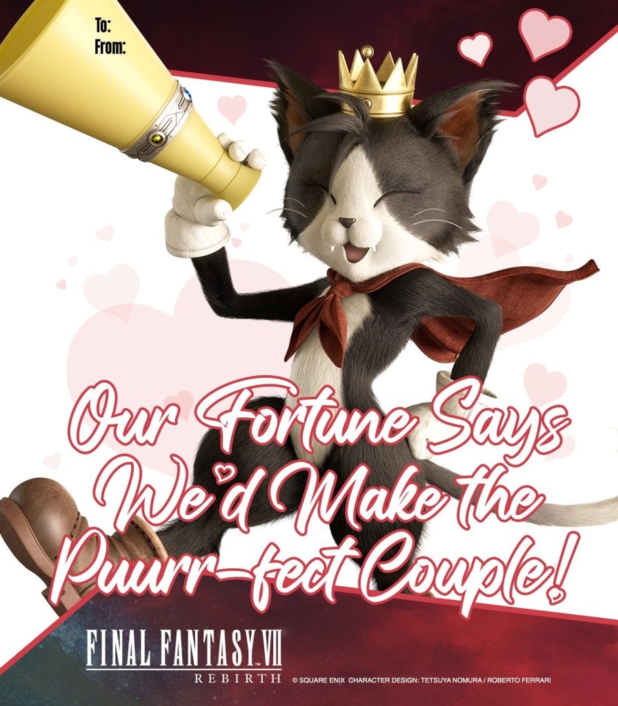 Square Enix делится валентинками Final Fantasy 7 перед Rebirth