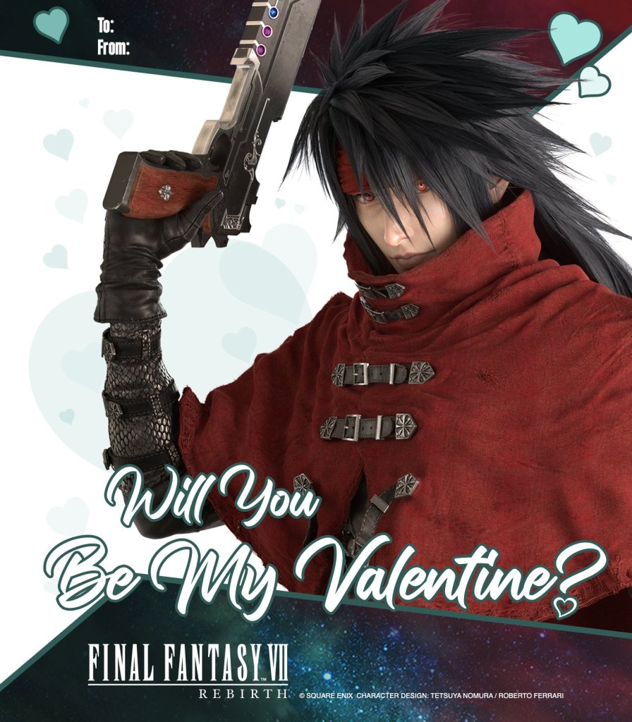 Square Enix comparte algunas tarjetas de San Valentín de Final Fantasy 7 antes de Rebirth