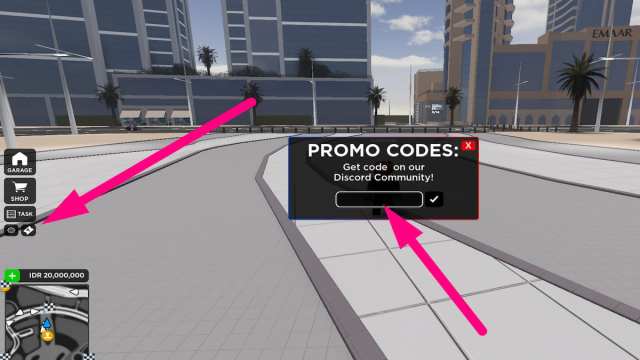 How to redeem codes in Moto Trackday Project