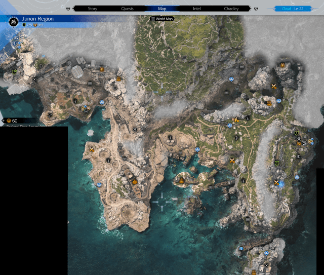 Final Fantasy 7 Rebirth — Junon Region Map