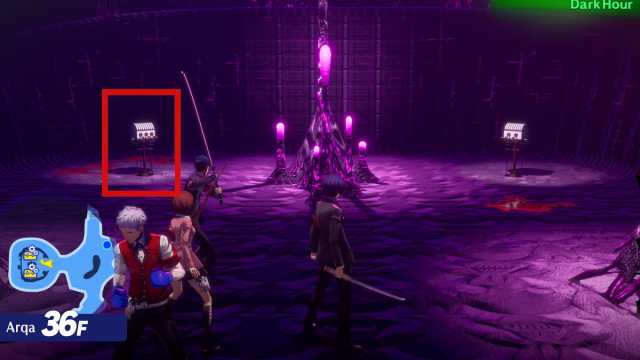 Persona 3 Reload purple chest containing Juzumaru