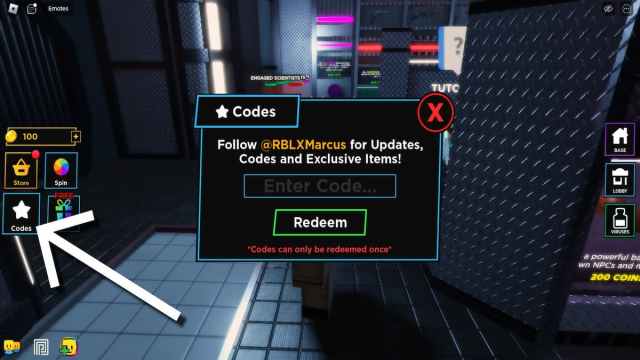 How to redeem codes in Ro-Bio: Experiment