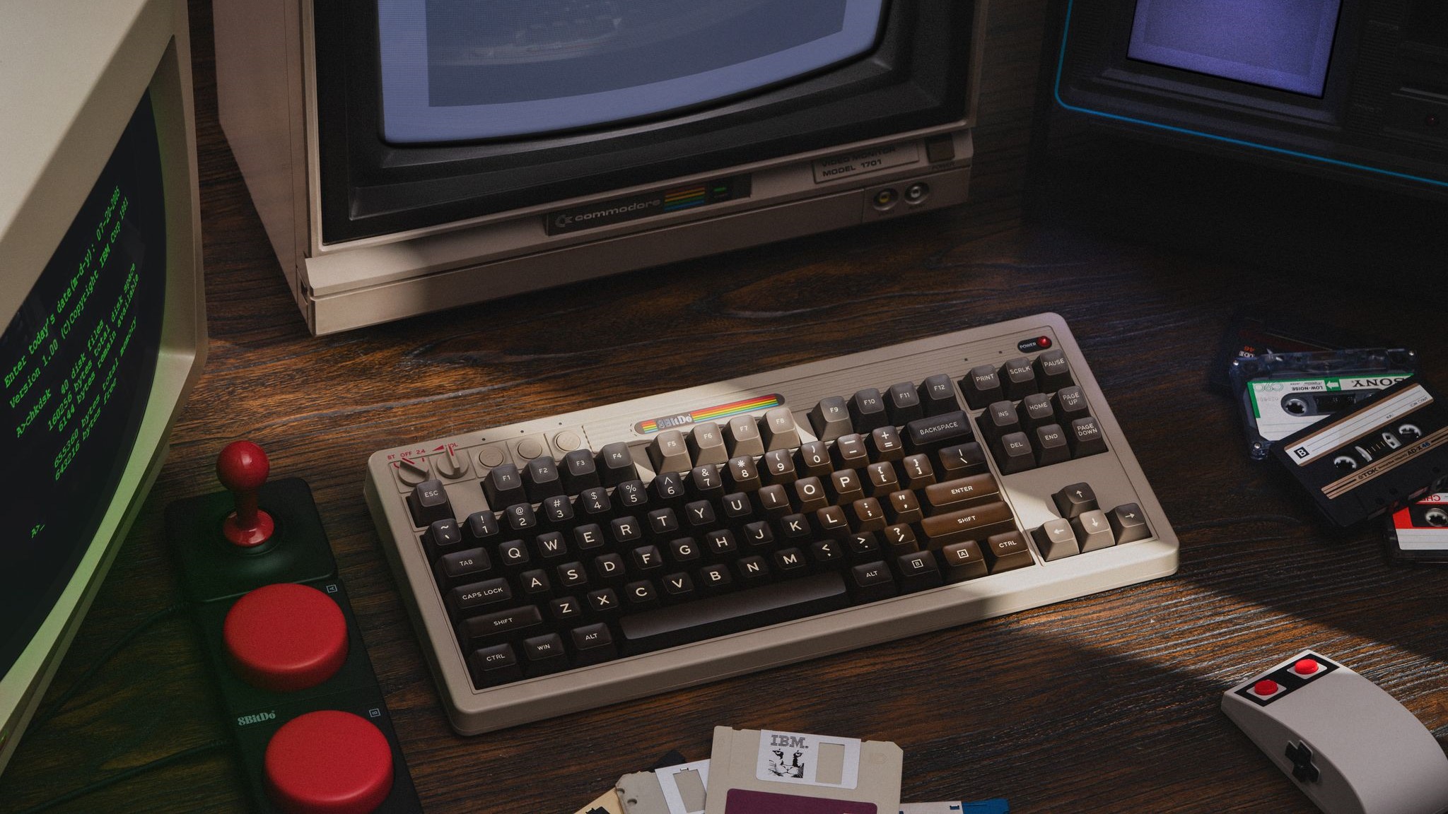 8BitDo's new keyboard goes beige with a Commodore 64 aesthetic