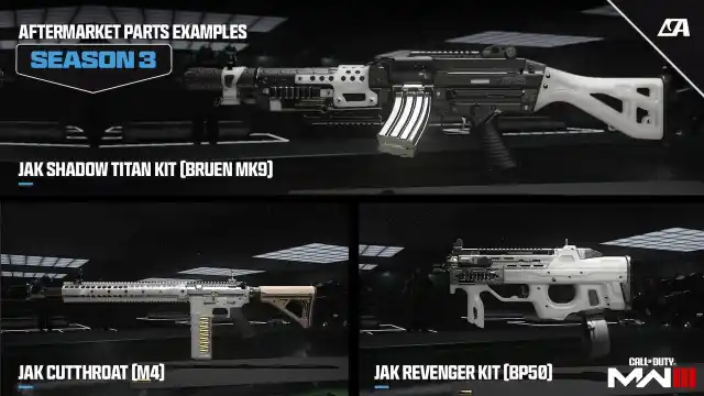 New aftermarket parts coming to Season 3 of MW3 and Warzone