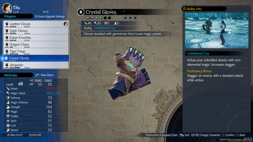 FF7 Rebirth Tifa Crystal Gloves