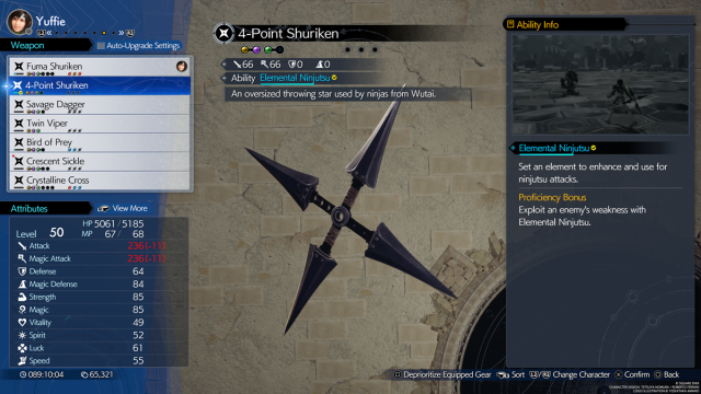 FF7 Rebirth Yuffie Weapon 4-Point Shuriken