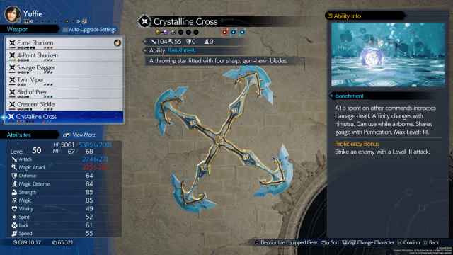 FF7 Rebirth Yuffie Weapon Crystalline Cross