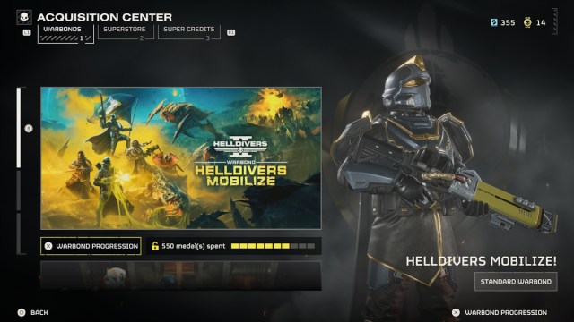 Helldivers 2 Acquisition Center for new weapons