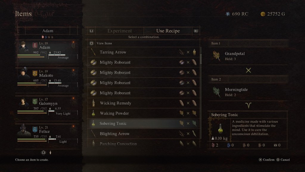 How to make a Sobering Tonic in Dragon's Dogma 2